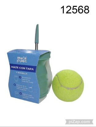Imagen de MATE PLASTICO CON TAPA "CLICK" 3.25